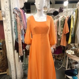 70s Goddess Chiffon Sleeve Gown